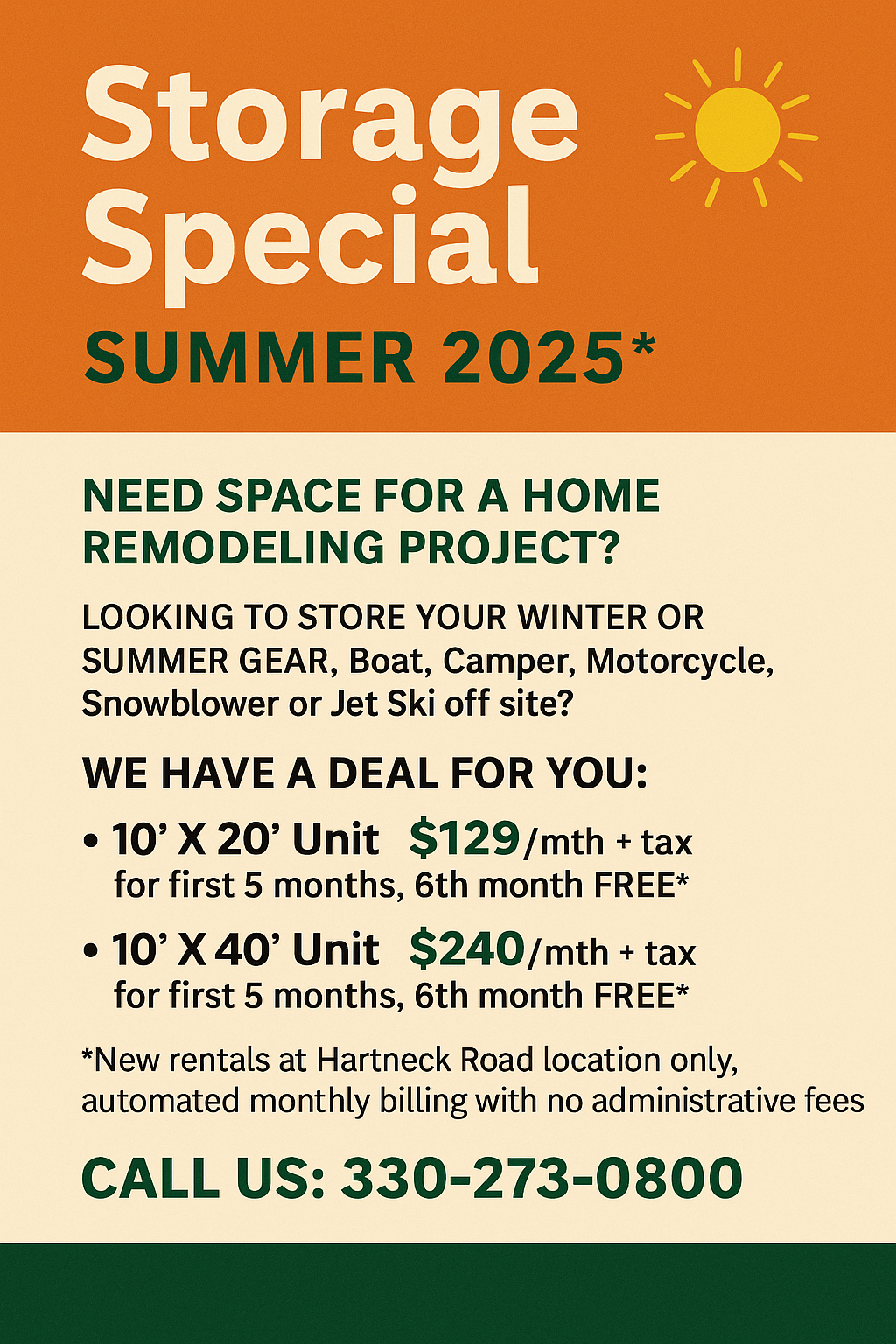summer promotional rates